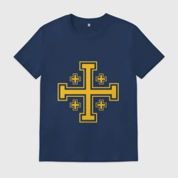 Мужская футболка хлопок Крест рыцарей Иерусалима и Эдессы