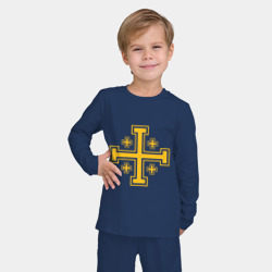 Детская пижама с лонгсливом хлопок Крест рыцарей Иерусалима и Эдессы - фото 2