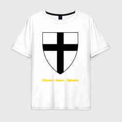 Мужская футболка хлопок Oversize Крест тевтонских рыцарей