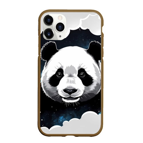 Чехол для iPhone 11 Pro Max матовый с принтом Панда портрет, вид спереди #2