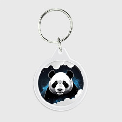 Брелок круглый Панда портрет