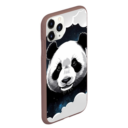 Чехол для iPhone 11 Pro Max матовый с принтом Панда портрет, вид сбоку #3