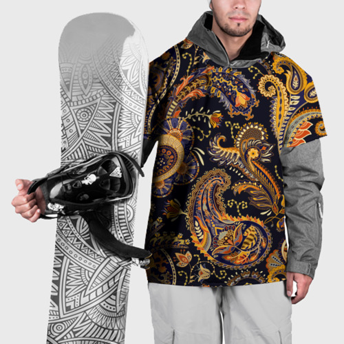 Накидка на куртку 3D Индийские узоры пейсли , цвет 3D печать