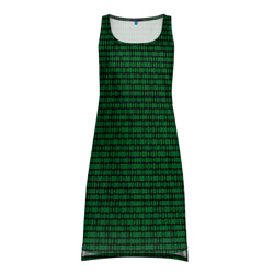 Зелёный бинарный код – Платье-майка 3D с принтом купить