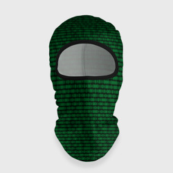 Зелёный бинарный код – Балаклава 3D с принтом купить