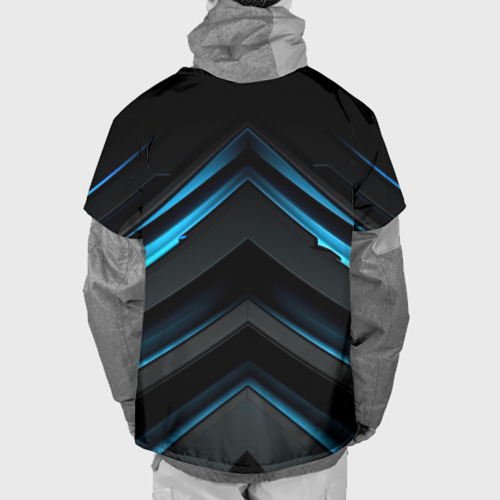 Накидка на куртку 3D Абстрактная вселенная синего, цвет 3D печать - фото 2