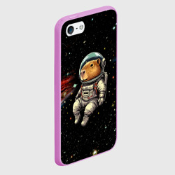 Чехол для iPhone 5/5S матовый Капибара бравый космонавт - фантазия - фото 2