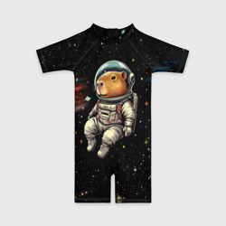 Капибара бравый космонавт - фантазия – Детский купальный костюм 3D с принтом купить