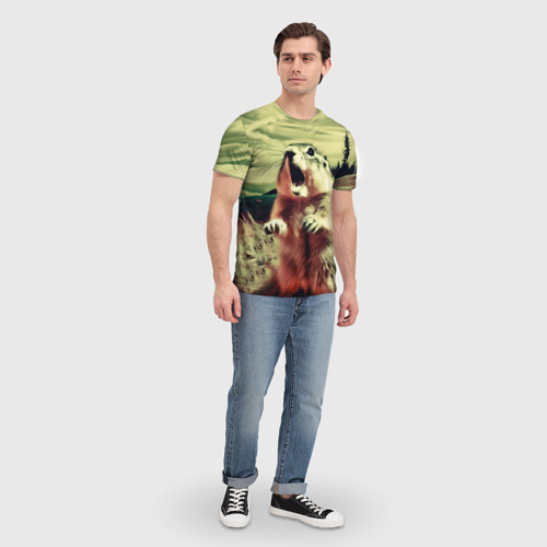 Мужская футболка 3D Крик сурка, цвет 3D печать - фото 5