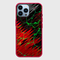 Зелёные трещины узоры  – Чехол для iPhone 14 Pro Max с принтом купить