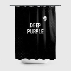 Штора 3D для ванной Deep Purple glitch на темном фоне посередине