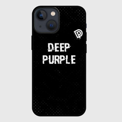 Чехол для iPhone 13 mini Deep Purple glitch на темном фоне посередине