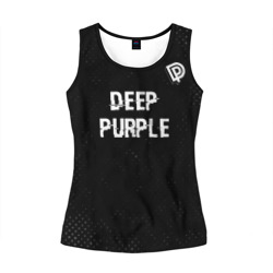 Deep Purple glitch на темном фоне посередине – Женская майка 3D с принтом купить