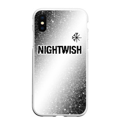 Чехол для iPhone XS Max матовый Nightwish glitch на светлом фоне посередине