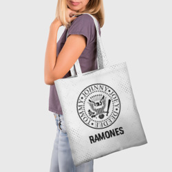 Шоппер 3D Ramones glitch на светлом фоне - фото 2