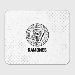Прямоугольный коврик для мышки Ramones glitch на светлом фоне