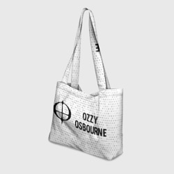 Пляжная сумка 3D Ozzy Osbourne glitch на светлом фоне по-горизонтали - фото 2