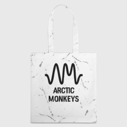 Шоппер 3D Arctic Monkeys glitch на светлом фоне