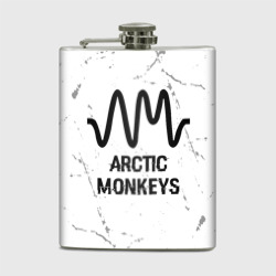Фляга Arctic Monkeys glitch на светлом фоне