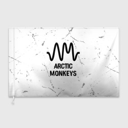 Флаг 3D Arctic Monkeys glitch на светлом фоне