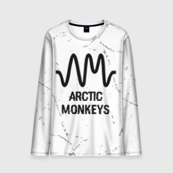 Мужской лонгслив 3D Arctic Monkeys glitch на светлом фоне