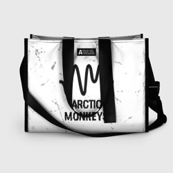 Arctic Monkeys glitch на светлом фоне – Сумка-шоппер 3D с принтом купить