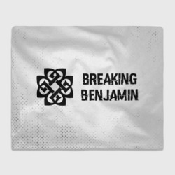 Плед 3D Breaking Benjamin glitch на светлом фоне по-горизонтали