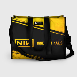 Nine Inch Nails - gold gradient по-горизонтали – Сумка-шоппер 3D с принтом купить