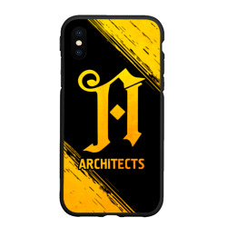 Чехол для iPhone XS Max матовый Architects - gold gradient