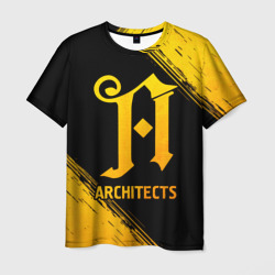 Мужская футболка 3D Architects - gold gradient