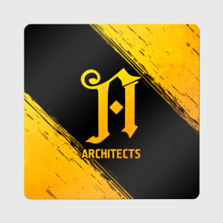 Магнит виниловый Квадрат Architects - gold gradient