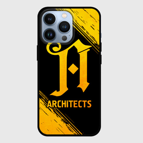 Чехол для iPhone 13 Pro Architects - gold gradient