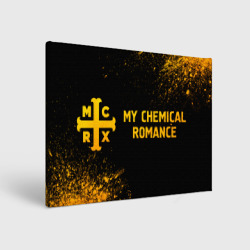 Холст прямоугольный My Chemical Romance - gold gradient по-горизонтали