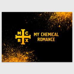 Поздравительная открытка My Chemical Romance - gold gradient по-горизонтали