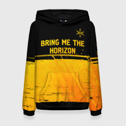 Женская толстовка 3D Bring Me the Horizon - gold gradient посередине