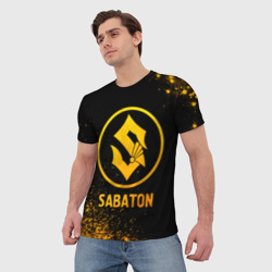 Мужская футболка 3D Sabaton - gold gradient - фото 2