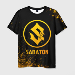 Мужская футболка 3D Sabaton - gold gradient