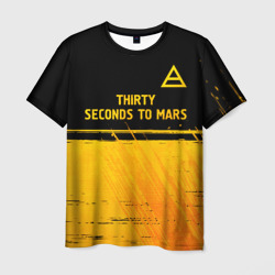 Thirty Seconds to Mars - gold gradient посередине – Футболка с принтом купить со скидкой в -26%
