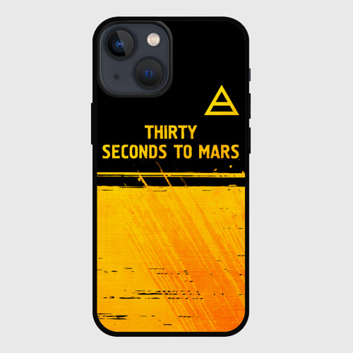 Чехол для iPhone 13 mini Thirty Seconds to Mars - gold gradient посередине