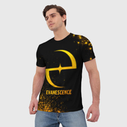 Мужская футболка 3D Evanescence - gold gradient - фото 2