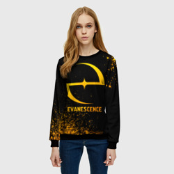 Женский свитшот 3D Evanescence - gold gradient - фото 2