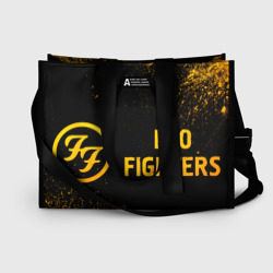 Foo Fighters - gold gradient по-горизонтали – Сумка-шоппер 3D с принтом купить