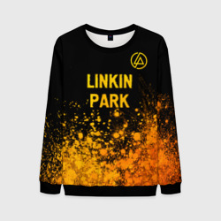 Мужской свитшот 3D Linkin Park - gold gradient посередине