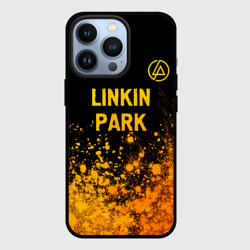 Чехол для iPhone 13 Pro Linkin Park - gold gradient посередине