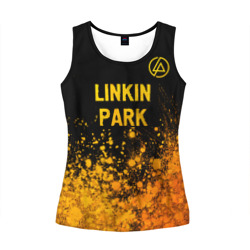Linkin Park - gold gradient посередине – Женская майка 3D с принтом купить