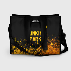 Linkin Park - gold gradient посередине – Сумка-шоппер 3D с принтом купить