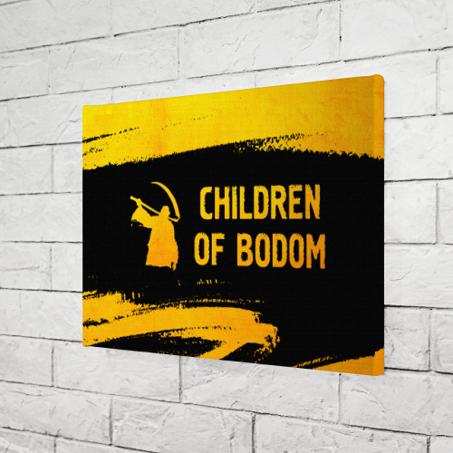 Холст прямоугольный Children of Bodom - gold gradient по-горизонтали, цвет 3D печать - фото 3