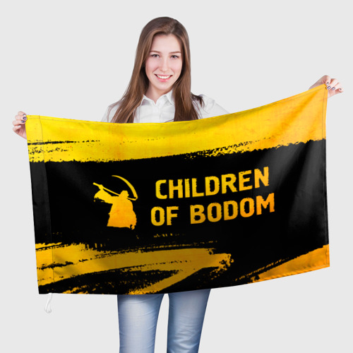 Флаг 3D Children of Bodom - gold gradient по-горизонтали