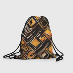 Рюкзак-мешок 3D Жёлтые ромбы и линии