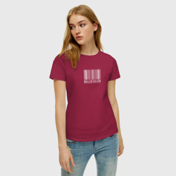 Женская футболка хлопок Билли Илиш штрих код - фото 2